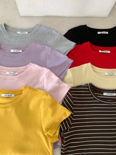 檸檬家#人手三件.日常百搭純色短袖T恤10