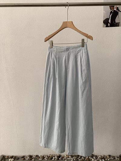 春日空氣感垂墜寬褲｜高腰顯瘦・輕柔飄逸感15