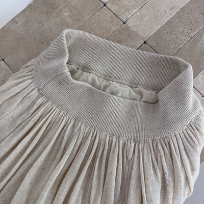 慵懶風亞麻天絲垂墜感百褶長裙10