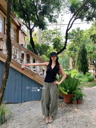 美式街頭感.大口袋工裝牛仔褲4