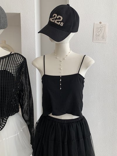 慵懶鏤空針織防曬罩衫＋細肩帶美背小可愛7