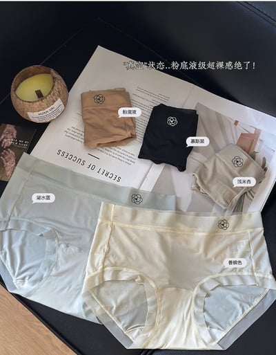 山茶花10A抗無菌無痕冰絲透氣內褲（5入）2