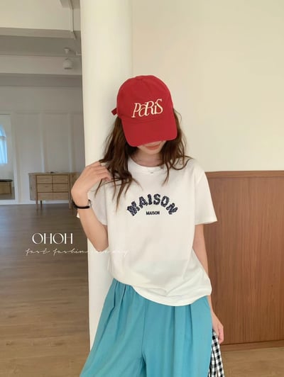 簡約刺繡英文短版T｜日常百搭必收款14