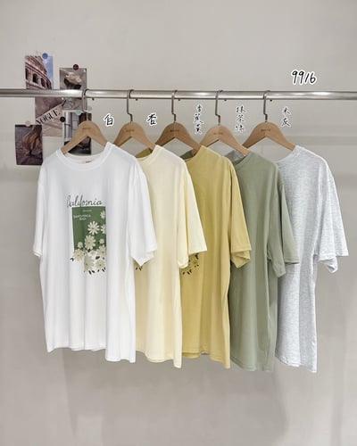 清新小雛菊加州印花T｜夏日減齡百搭款7