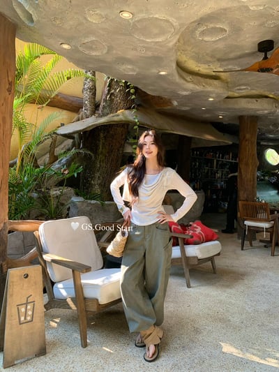 美式街頭感.大口袋工裝牛仔褲7