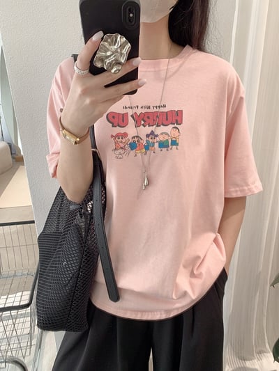 小新家族童趣卡通印花寬鬆T恤15