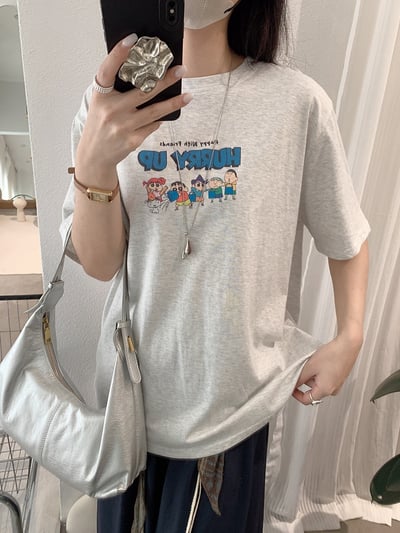 小新家族童趣卡通印花寬鬆T恤13