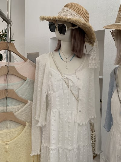 溫柔薄針織木耳邊防曬外套7