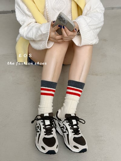 韓系拼接配色復古運動鞋5