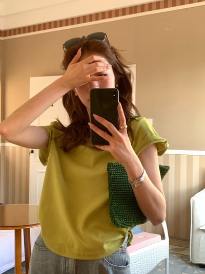 檸檬家#人手三件.日常百搭純色短袖T恤7