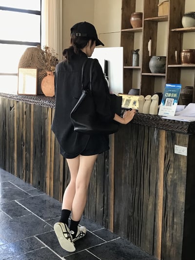 檸檬家·iu同款慵懶感寬版天絲牛仔襯衫6