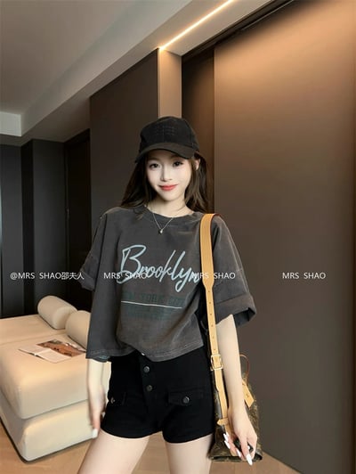 Brooklyn隨性慵懶水洗短T12