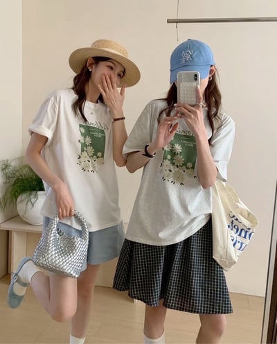 清新小雛菊加州印花T｜夏日減齡百搭款3