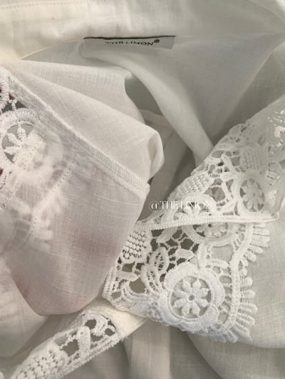 檸檬家#甜美蕾絲拼接翻領襯衫13