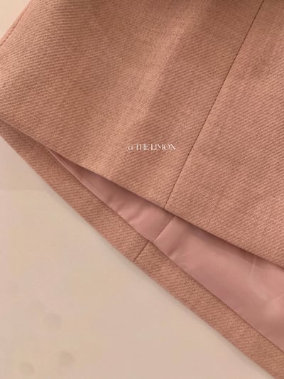 檸檬家#春日氣質裸粉修身西裝外套15