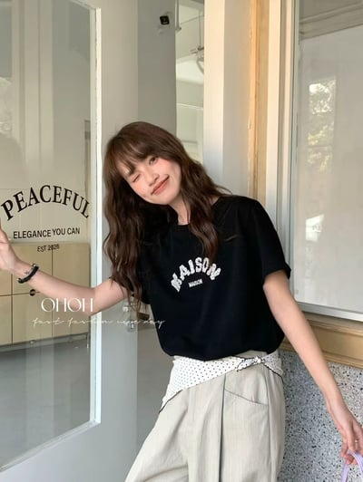 簡約刺繡英文短版T｜日常百搭必收款4