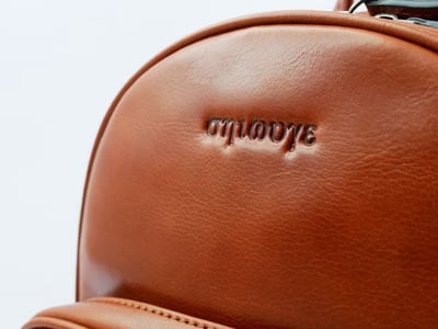 全年皮簡約輕巧女款後揹包——亮棕4