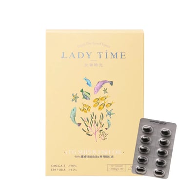 LADY TIME 90%挪威特級魚油×專蝦紅素1