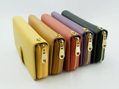 全牛皮兩折女長夾2