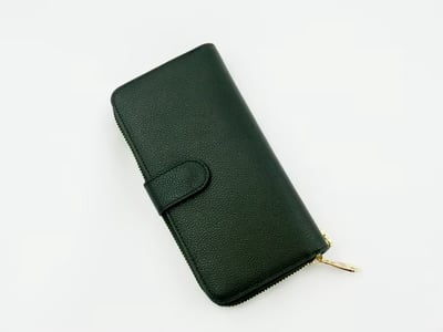 全牛皮兩折女長夾5