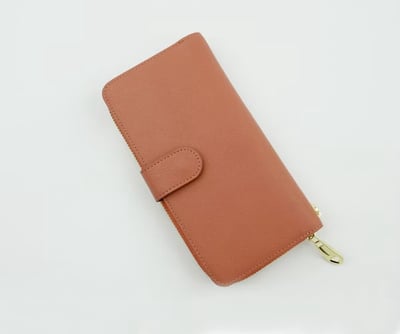 全牛皮兩折女長夾3