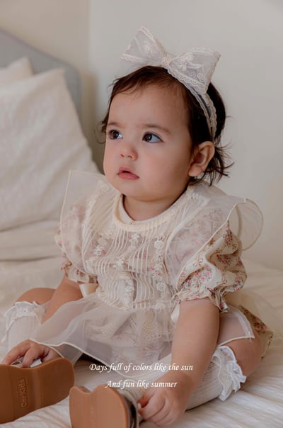 M-KIDS38｜(65-80cm) 歐式碎花滾邊包屁衣15