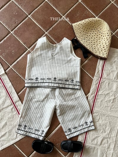 thelala40｜ (70-115) 條紋刺繡圖騰套裝8