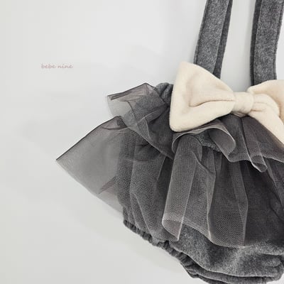 bebe nine53 (65cm-85cm) 3色蝴蝶結薄紗吊帶包屁裙11