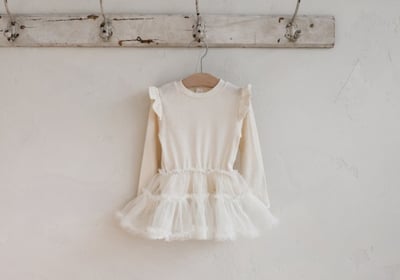 FLO56｜(75-140) 3色薄紗連身洋裝上衣20