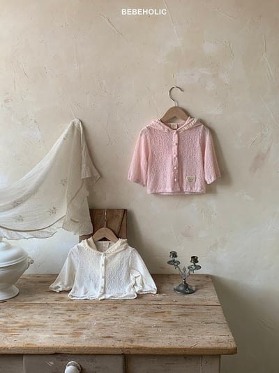 Bebe holic53｜(3m-18m) 花邊連帽開衫4