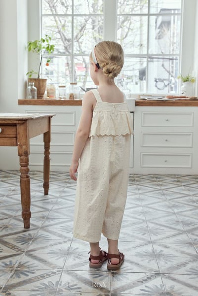 ROA13｜(6m-18m) 2色雕花蕾絲無袖連身褲9