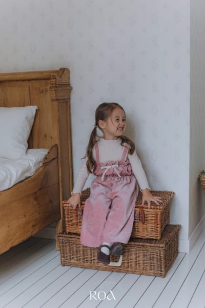 ROA20｜(80cm-120cm) 2色氣質絨毛連身吊帶褲15