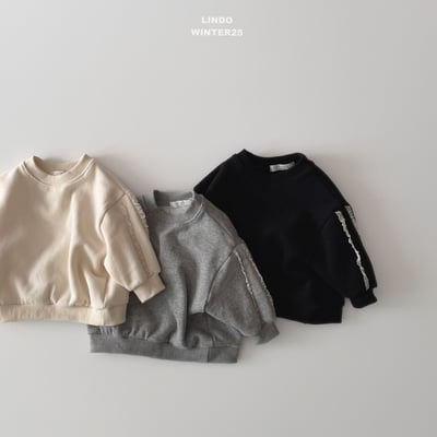 Lindo46｜(80cm-125cm) 蕾絲滾邊休閒上衣7