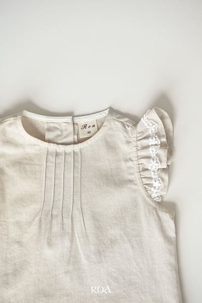 ROA21｜(6m-18m) 2色荷葉袖無袖上衣6