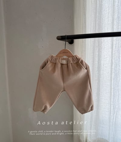 AOSTA46｜(6m-5y) 絲絨休閒縮口褲8