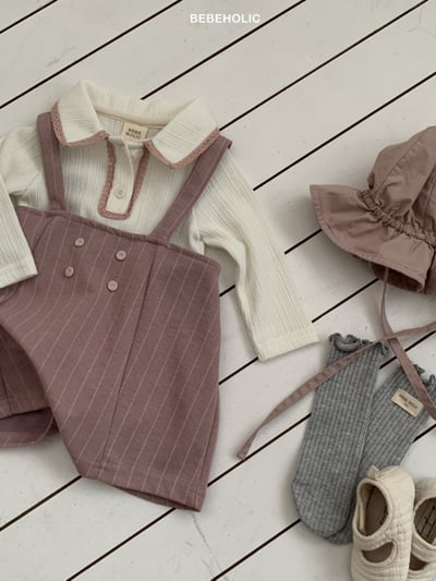 Bebe holic56｜(3m-18m) 吊帶排釦包屁褲11