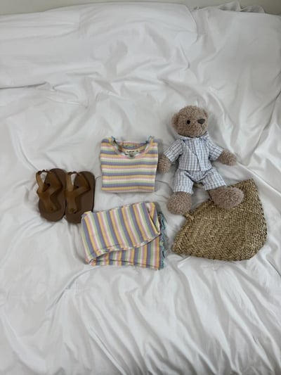 LePetitmot16｜(80-125cm) 木耳邊條紋套裝8