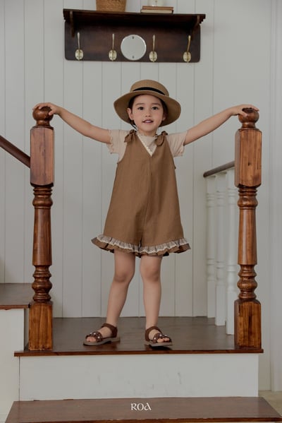 ROA14｜(6m-18m) 2色蕾絲滾邊無袖連身褲8