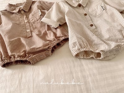 Valubebe54｜(65-80) 條紋襯衫包屁衣20