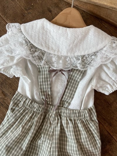 Anne Shirley17｜(3m-22m) 1色格紋吊帶短褲5