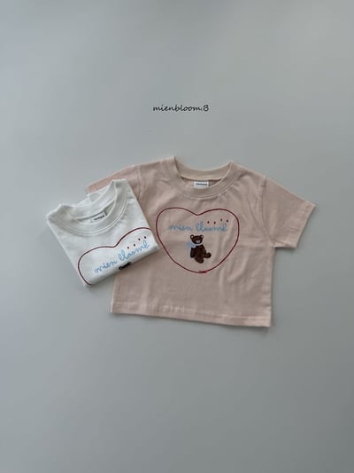 Bloom.b44｜(55cm-118cm) 愛心小熊印花上衣3