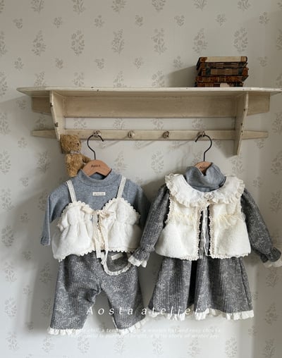 AOSTA50｜(6m-5y) 蕾絲花邊碎花洋裝23