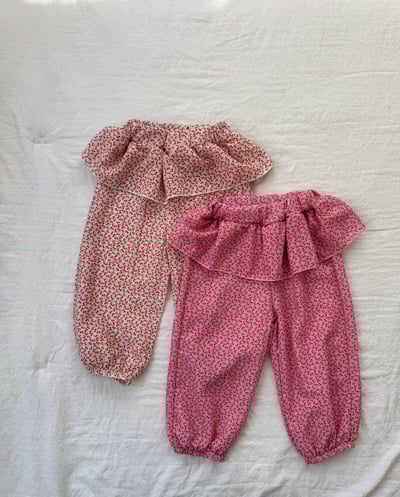 LePetitmot06｜(80-125cm) 櫻桃裙擺長褲1