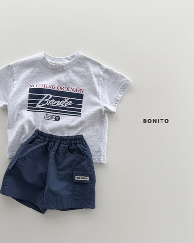 Bonito01｜(75cm-125cm) 3色小標工装短褲15