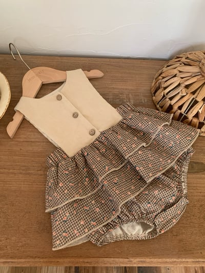 JE621｜(73cm-100cm) 背心碎花包屁裙/荷葉上衣8