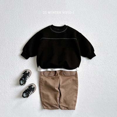 vivid53｜(78cm-125cm) 簡約刺繡英字休閒上衣5