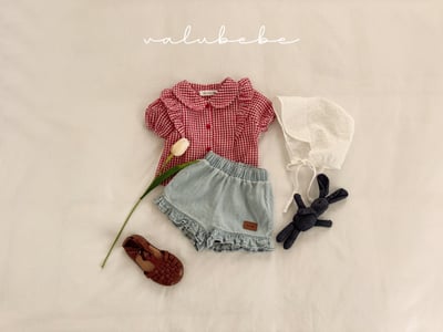 Valubebe 48｜(65-90cm) 班迪格紋襯衫7