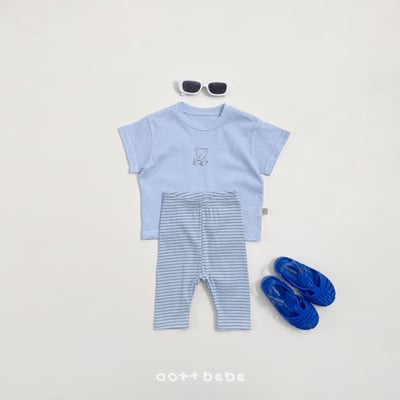Oottbebe02｜(0m-12m  1y-7y)  素色上衣+條紋背心（兩件組）13