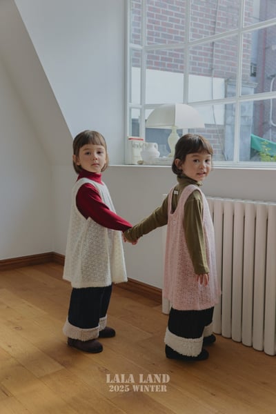 lala land75｜(75cm-120cm) 2色反摺刷毛直筒牛仔褲9