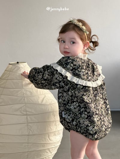 JE712｜(66-90cm) 復古碎花蕾絲花邊套裝15